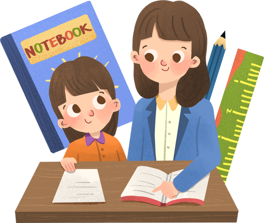 Teacher Teaching a Student